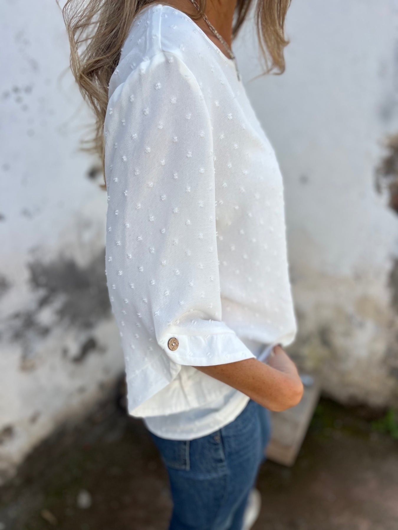 BENEDICTE - LOCKERE BLUSE MIT ÄRMELN