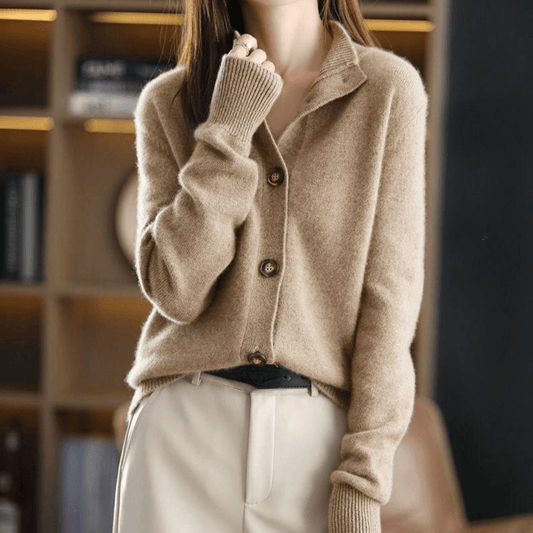 Gemütlicher Kaschmir-Strickcardigan-Pullover