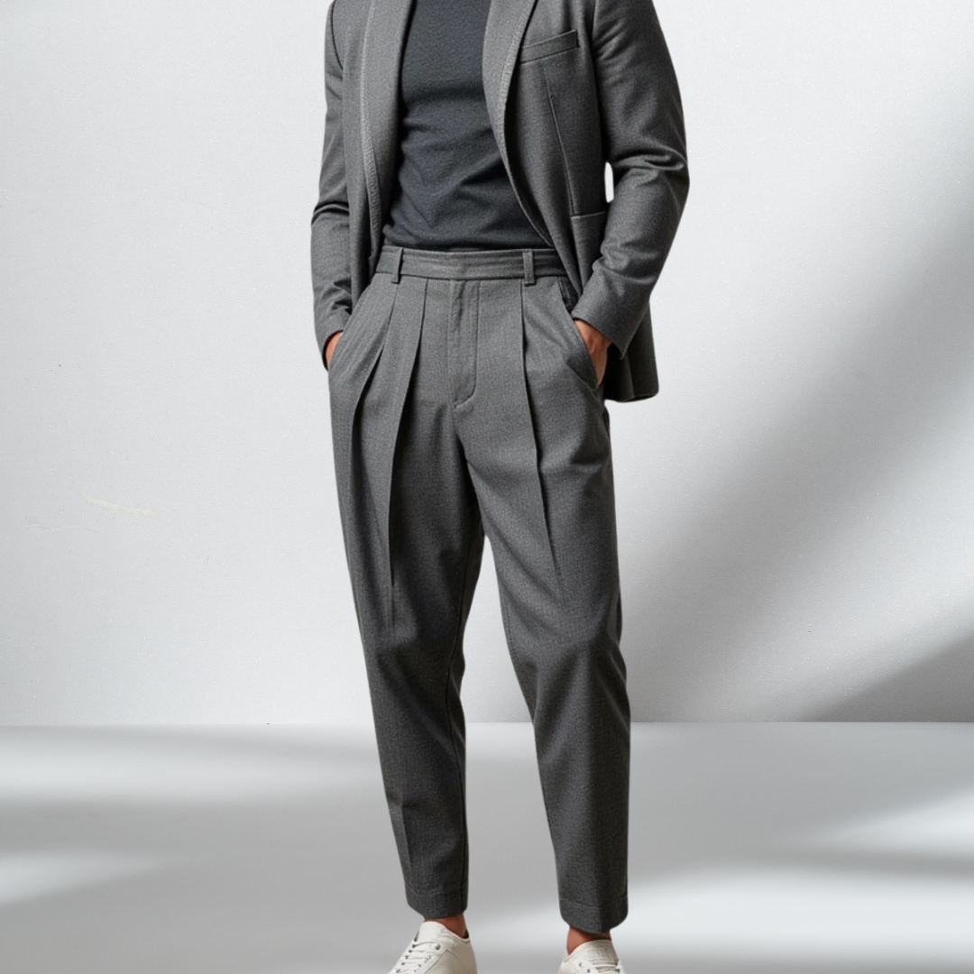Oskar™ | Elegante Melierte Hose