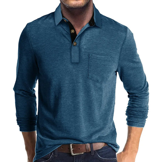 Jörg™ | Herren Langarmshirt in Unifarbe