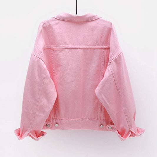 Aurelia - Elegante und bequeme rosa Denim-Jacke für Frauen