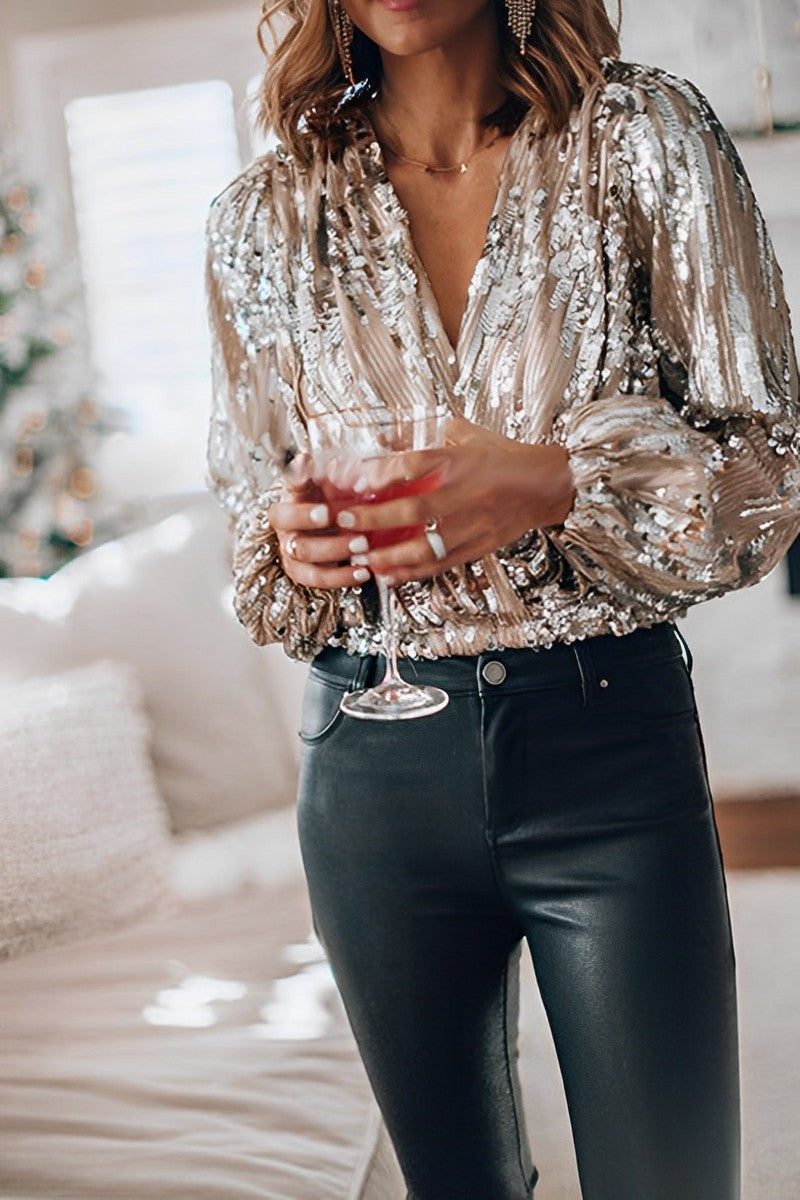 Fashique | Glitzernde Bluse für Damen