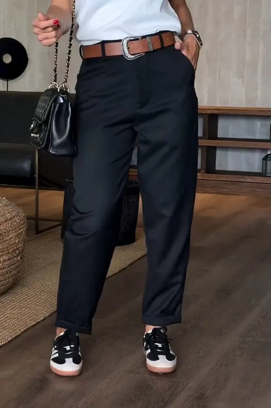 MATHILDA | ELEGANTE, FIGURSCHMEICHELNDE HOSE MIT STREIFEN