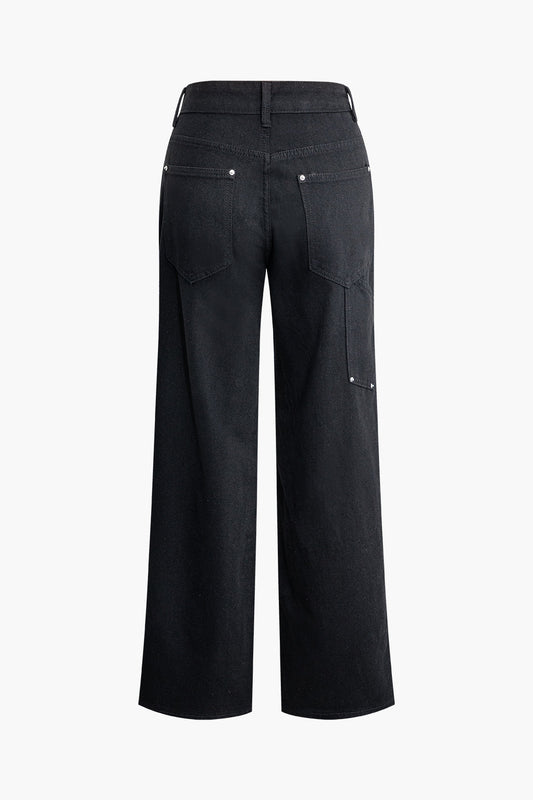 Weit geschnittene Jeans mit modernem Utility-Design
