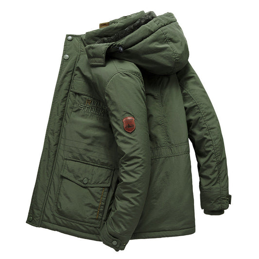 Warme Winterjacke mit Kapuze und Innenfutter für kalte Tage