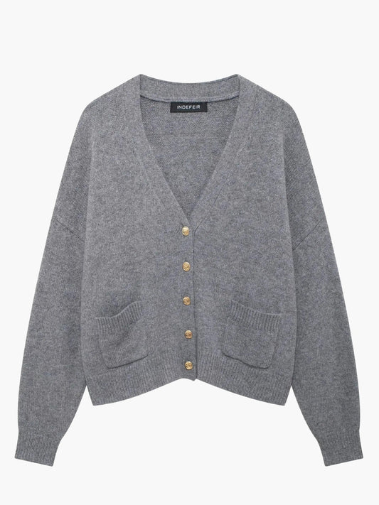 Leona | Strickjacke mit V-Ausschnitt