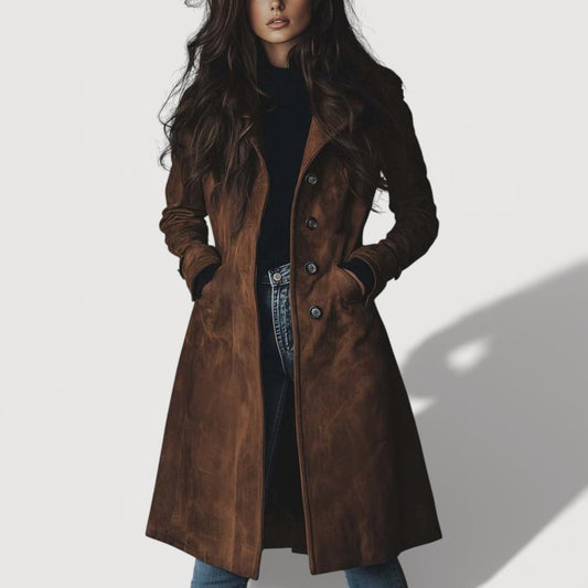 Senna – Wildleder-Trenchcoat