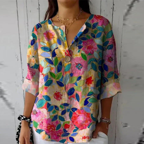 TIZIANA - LOCKERE BEDRUCKTE BLUSE