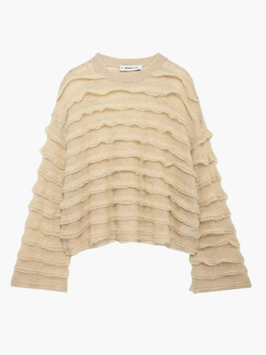 Edeltraud | Gemütlicher Damen-Strickpullover mit Struktur
