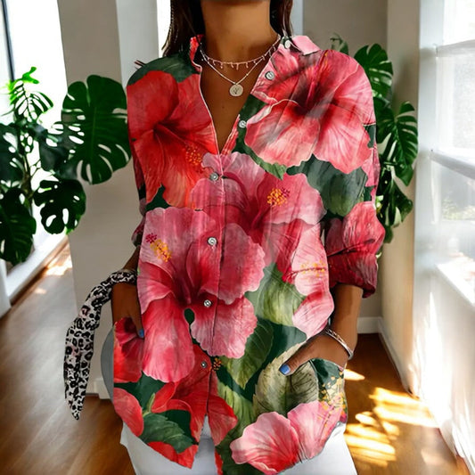 Irene | Stilvolle Blumenbluse