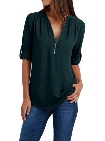 Langärmelige Lockere Bluse