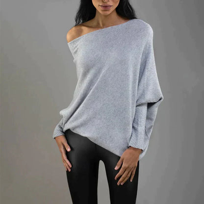 Asymmetrisch drapierter Pullover