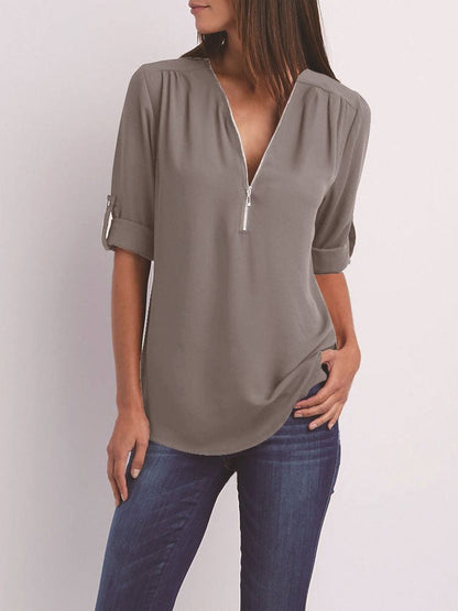 Langärmelige Lockere Bluse