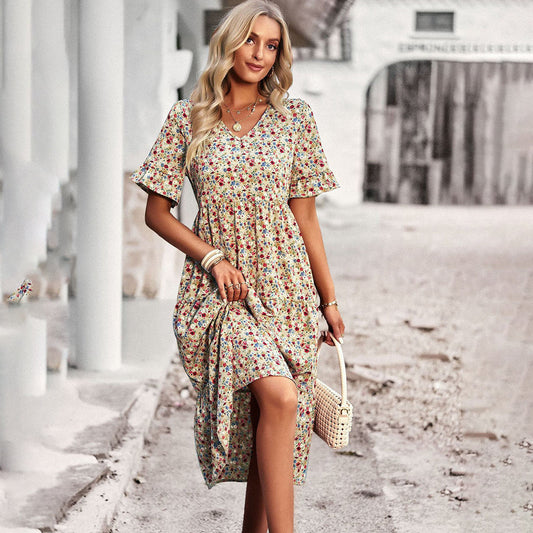 Elegantes geblümtes Minikleid für Frauen