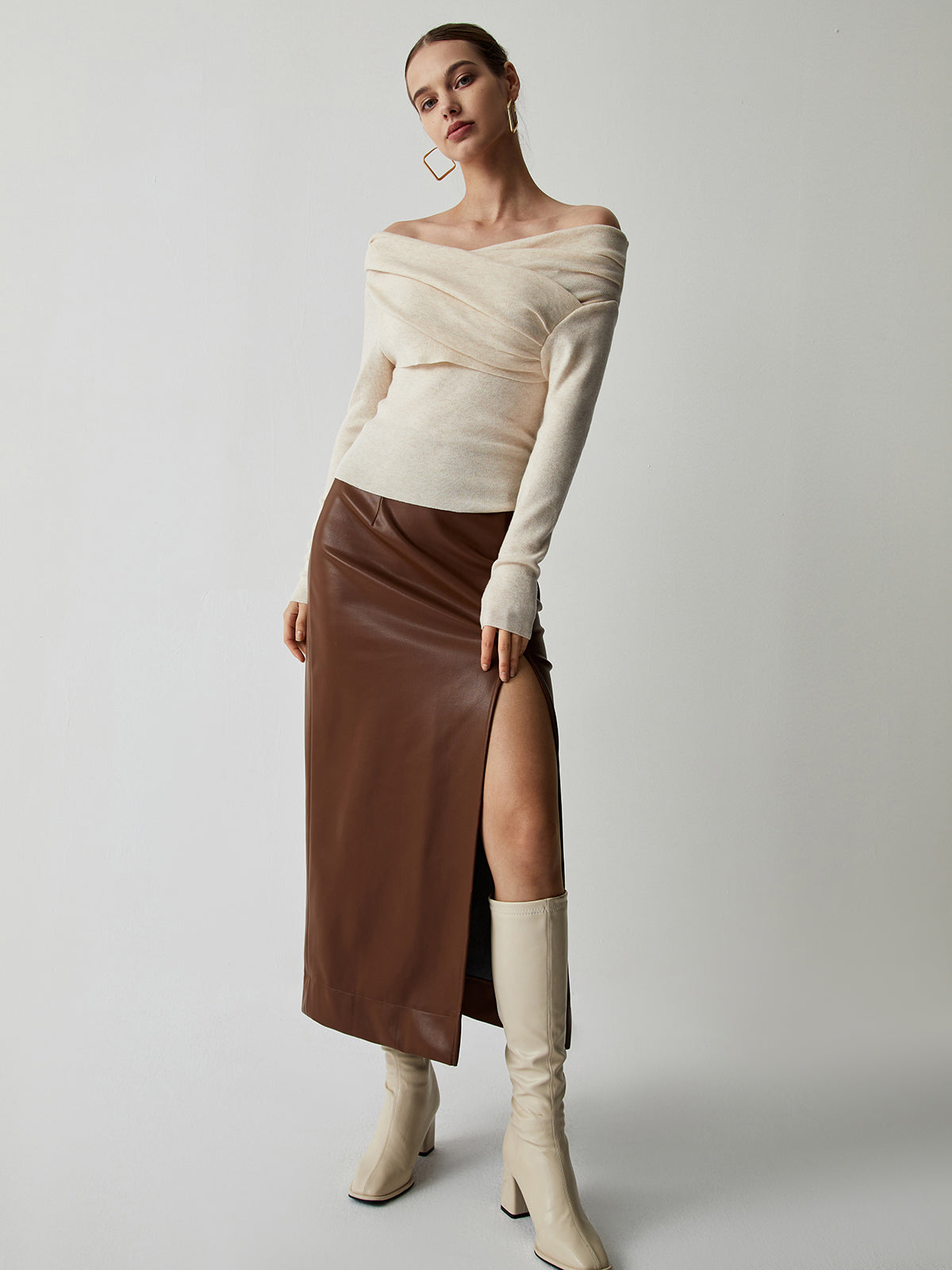 Off-Shoulder Stricktop für Damen – Feminin, Stylisch & Modern