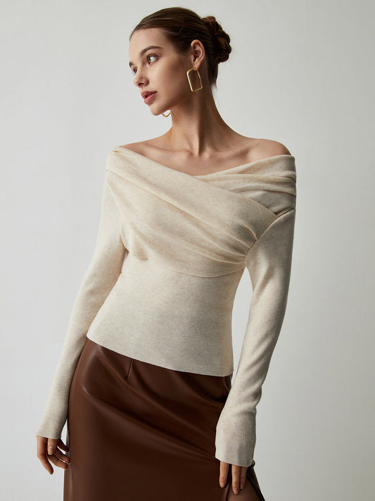 Off-Shoulder Stricktop für Damen – Feminin, Stylisch & Modern