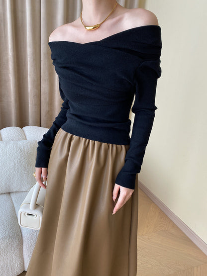 Off-Shoulder Stricktop für Damen – Feminin, Stylisch & Modern