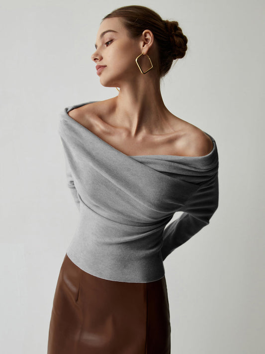 Off-Shoulder Stricktop für Damen – Feminin, Stylisch & Modern