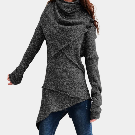Lola - Stilvolle Asymmetrische Strickpullover für Damen