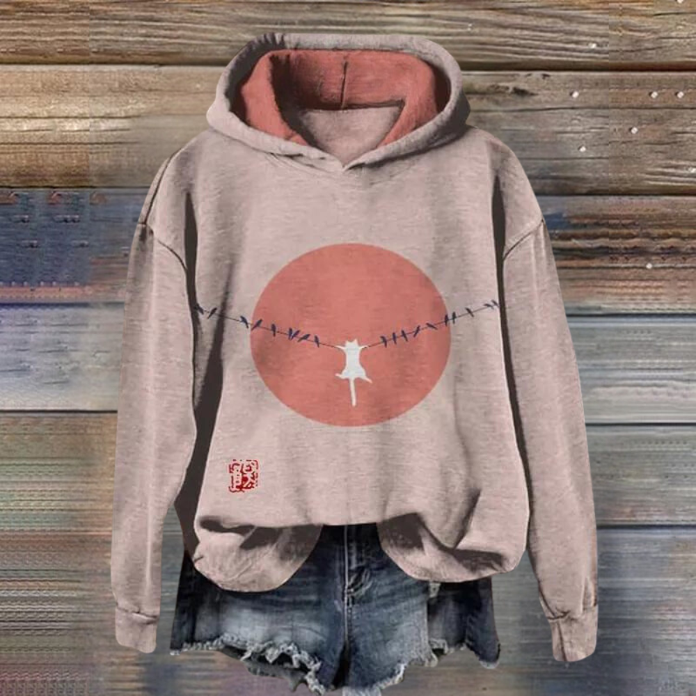 Talia - Trendiger Damenpullover mit lebhaftem Tierprint