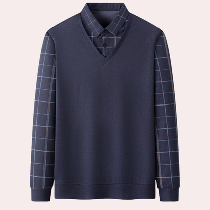 Bram - Stilvoller karierter Strickpullover für hübsche Männer