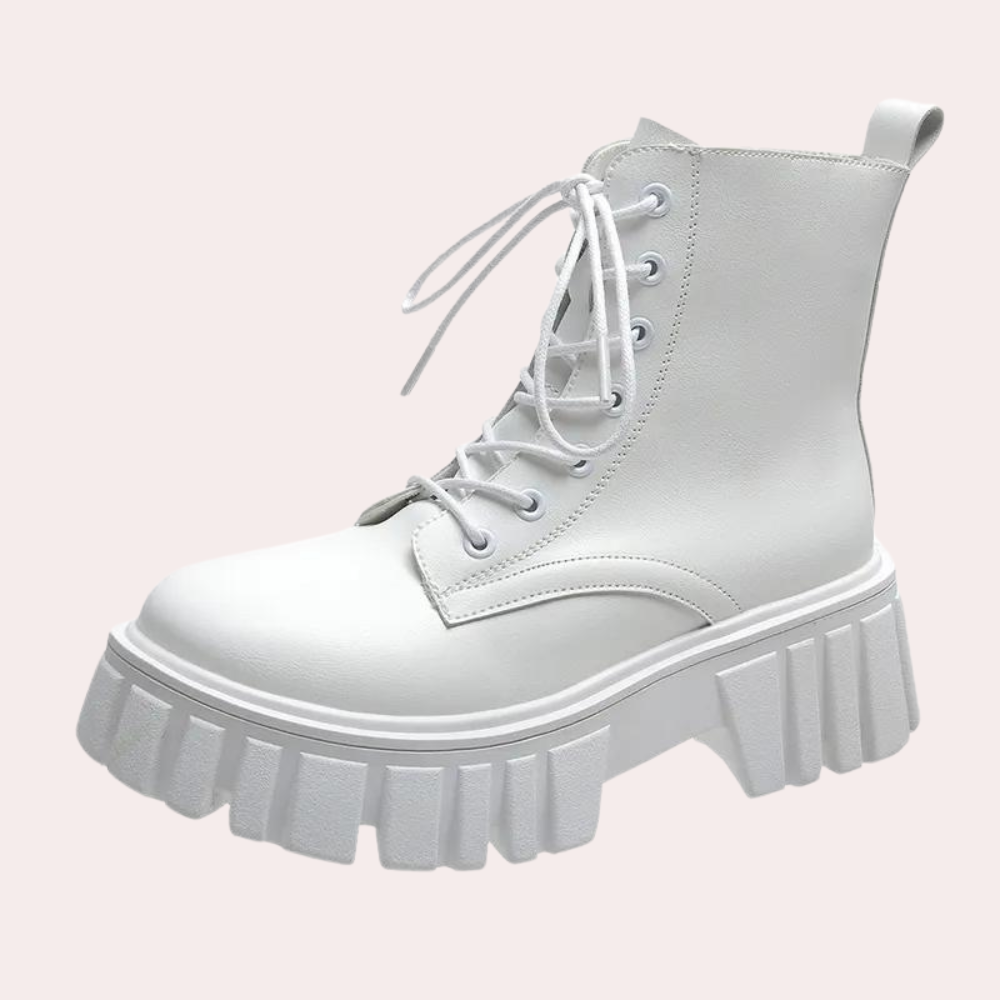 Venetia - Eleganter Damenstiefel mit raffinierten Schnürsenkeln und praktischem Reißverschluss