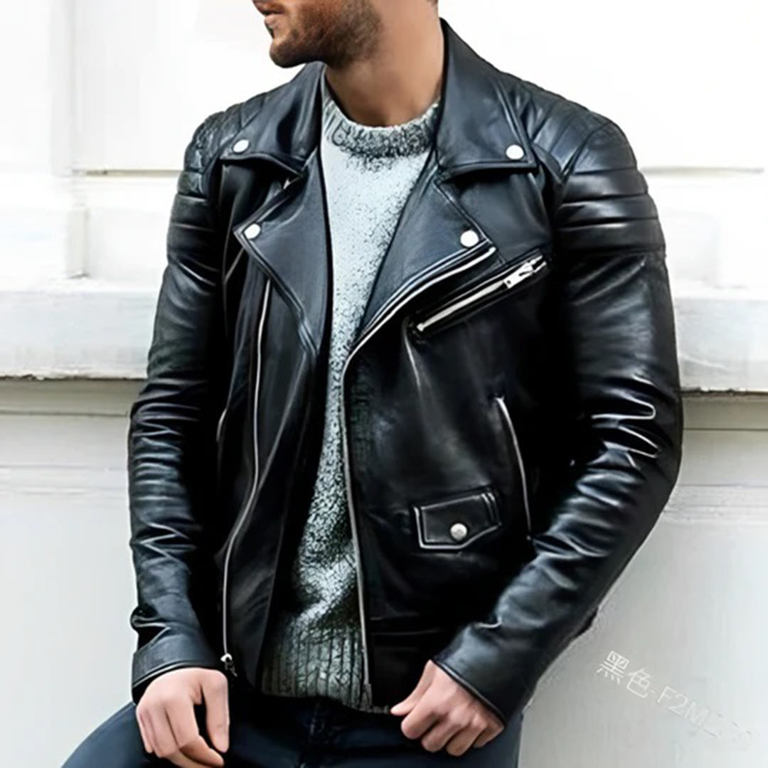 Stylische Biker-Lederjacke für Männer - CRUZ Kollektion