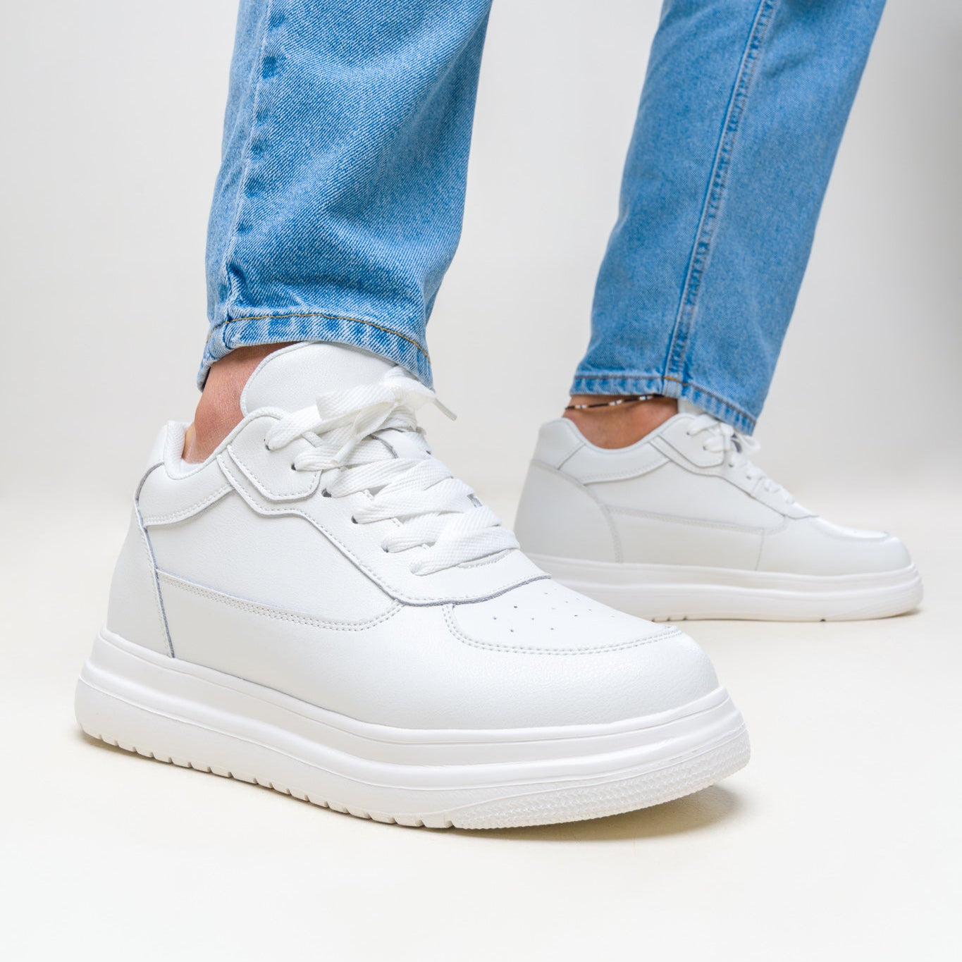 ELEVATESHOES WHITE CASUAL