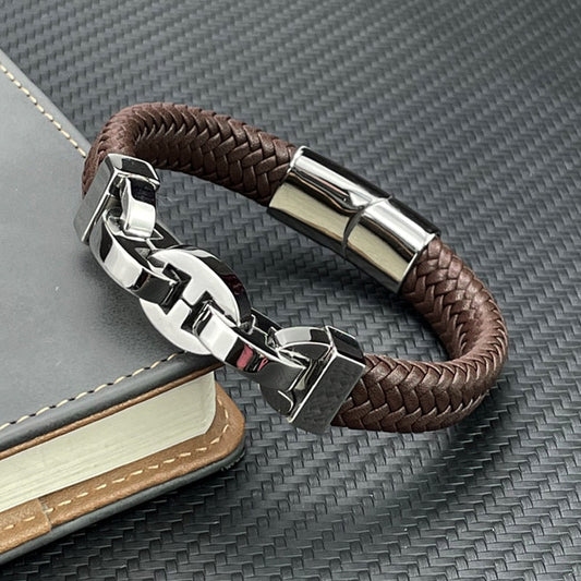 Vince - Robustes Vintage-Lederarmband für den modernen Mann