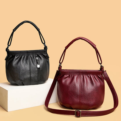 Iris - Klassische Herbst Handtasche aus weichem Leder für Frauen