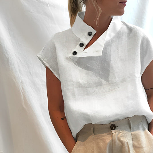 Lina – Stilvolle Bluse mit maskulinem Touch & Vintage-Charme
