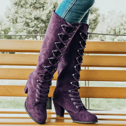 LEONA - Stylische Damenstiefel mit stabilen Absätzen