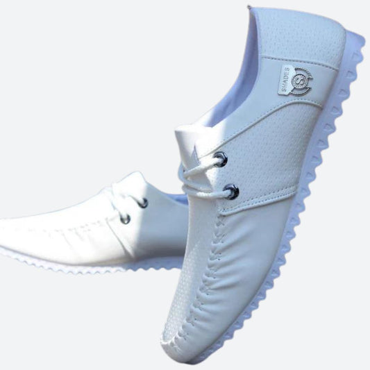 Stylische atmungsaktive weiße Herrenschuhe - Marlo