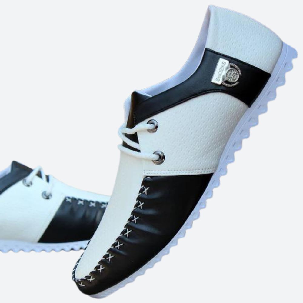 Stylische atmungsaktive weiße Herrenschuhe - Marlo