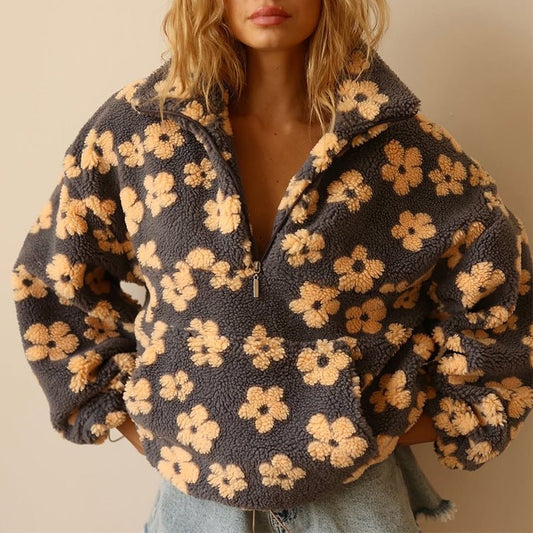 Lieselotte | Blumenstrickjacke