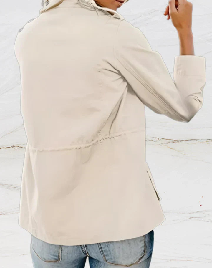 Nora - Elegante Langarmjacke mit vier funktionellen Taschen für Frauen