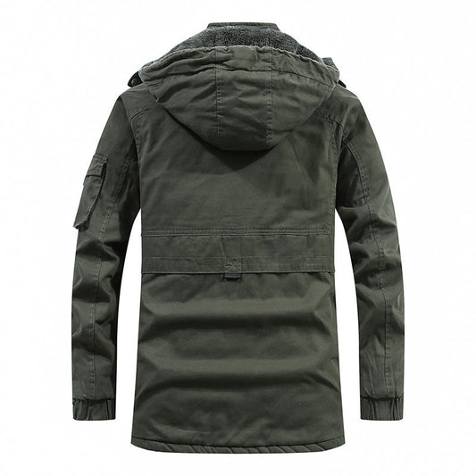 Wattierte Winterjacke mit Kapuze – Robuste Outdoorjacke für kalte Tage