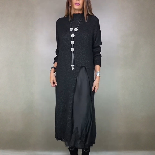 Artone™ - Elegantes Zweiteiliges Set – langer Pullover und Passendes Kleid