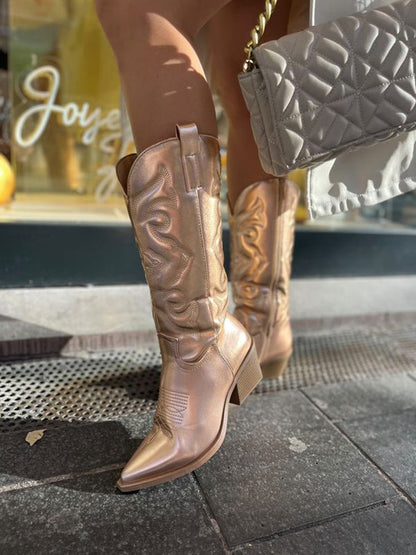 Gracie - Wunderschöne metallische Cowboystiefel für einen glamourösen Look