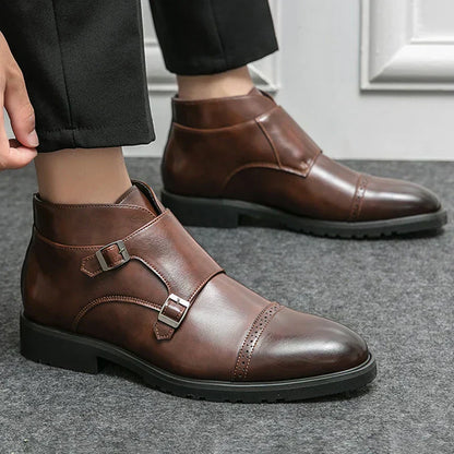 Parker | Kunstläder Doppel-Monk-strap Stiefel