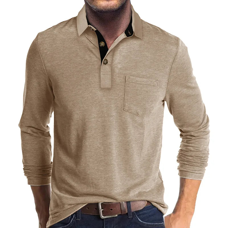 Jörg™ | Herren Langarmshirt in Unifarbe