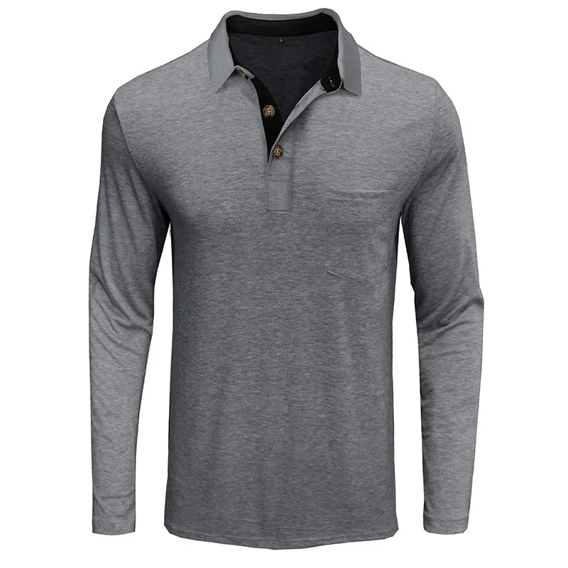 Jörg™ | Herren Langarmshirt in Unifarbe