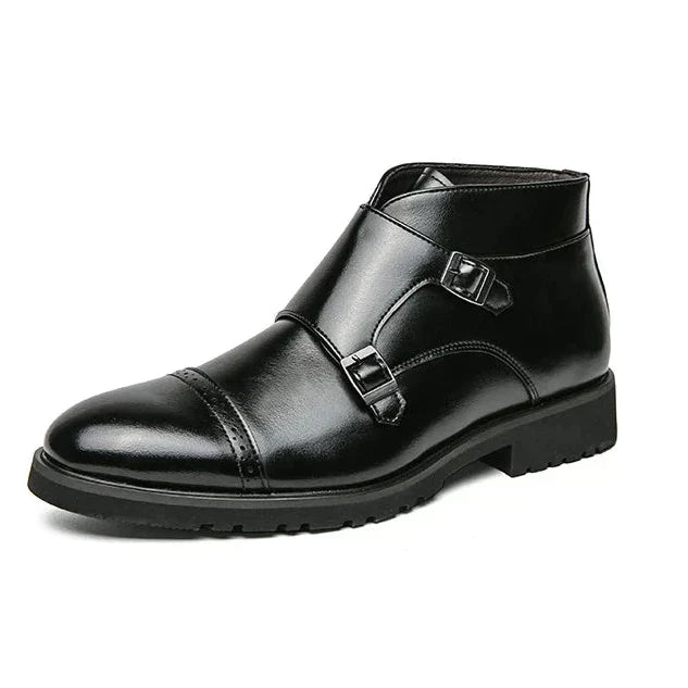 Parker | Kunstläder Doppel-Monk-strap Stiefel