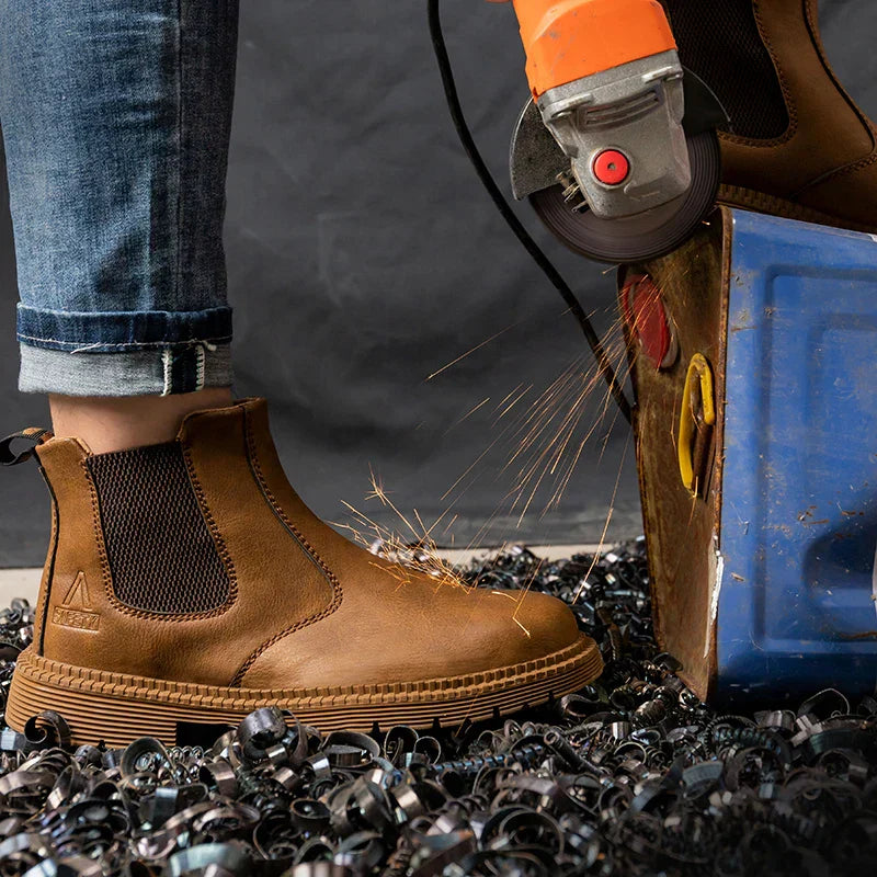 BELVURA - Wasserdichte Sicherheits-Arbeitsstiefel aus Leder