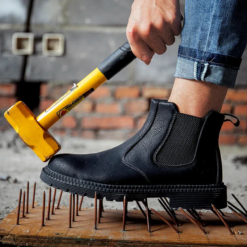 BELVURA - Wasserdichte Sicherheits-Arbeitsstiefel aus Leder