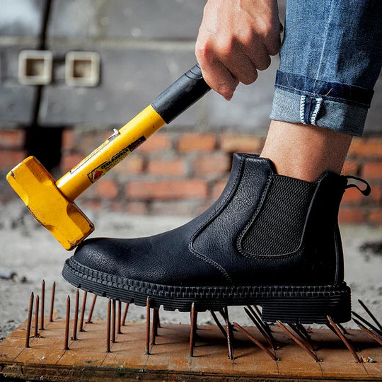 BELVURA - Wasserdichte Sicherheits-Arbeitsstiefel aus Leder