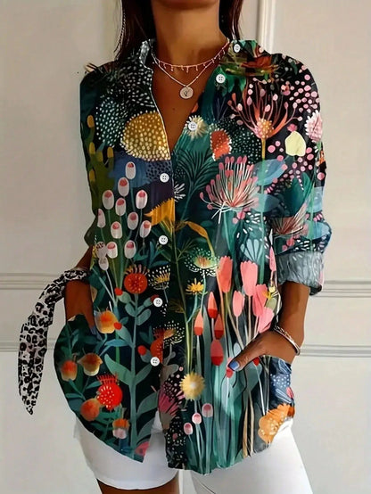 Shielo | Bluse mit abstraktem Muster