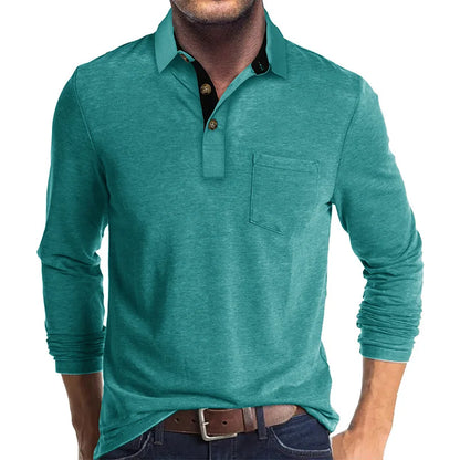 Jörg™ | Herren Langarmshirt in Unifarbe
