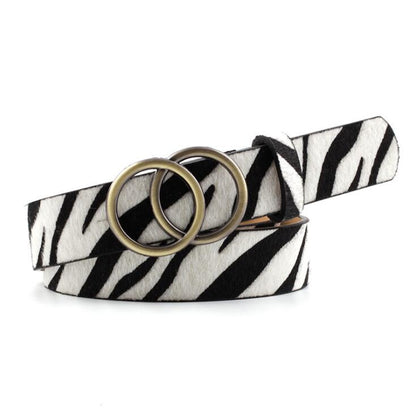 Schicker Aria Damen Ledergürtel mit modischer O-Ring-Schnalle