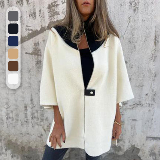 Schicke bicolore lange Jacke für elegante Lagenlook